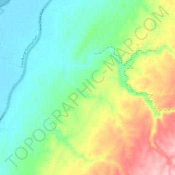 Mangrove Creek topographic map, elevation, terrain
