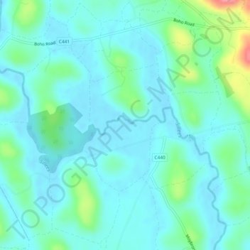 Sillees topographic map, elevation, terrain