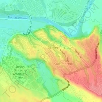 Summerhill Reserve topographic map, elevation, terrain