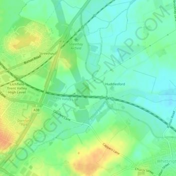 Fulfen Wood topographic map, elevation, terrain