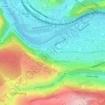 Spiegelsee topographic map, elevation, terrain