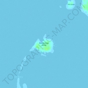 Bunabunaan Island topographic map, elevation, terrain