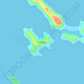 Lauit Island topographic map, elevation, terrain