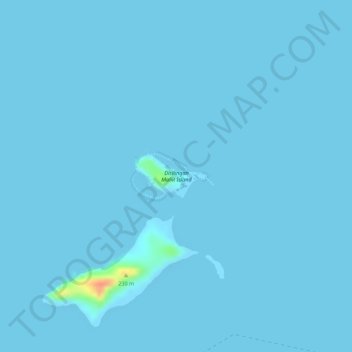 Dicilingan Island topographic map, elevation, terrain