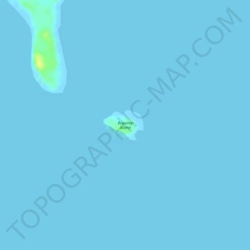 Buguitay Island topographic map, elevation, terrain
