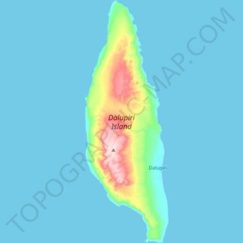 Dalupiri Island topographic map, elevation, terrain