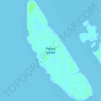 Pakiya Island topographic map, elevation, terrain