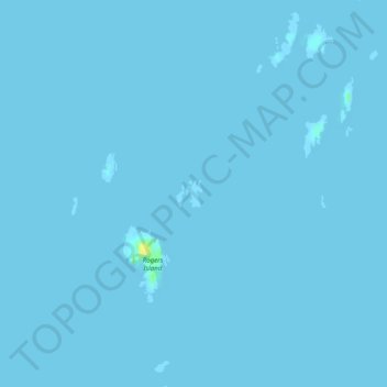 Nameless Island topographic map, elevation, terrain