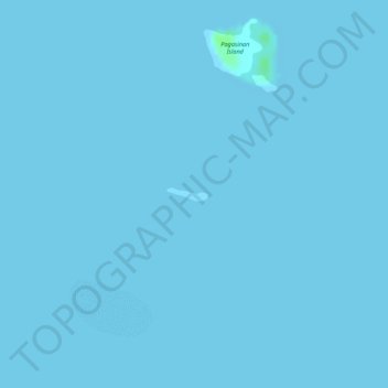 Pulaw Talam Island topographic map, elevation, terrain