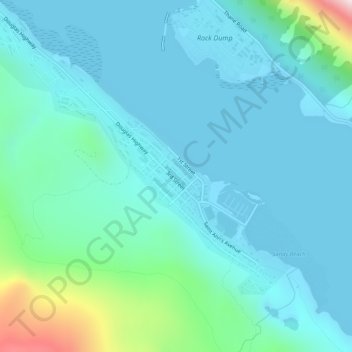 Douglas topographic map, elevation, terrain