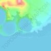 Lake Danao topographic map, elevation, terrain