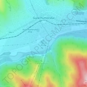 Parcul Ariniș topographic map, elevation, terrain