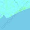 Corong Beach topographic map, elevation, terrain