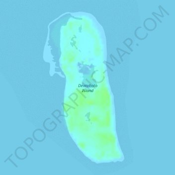 Deatobato Island topographic map, elevation, terrain