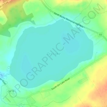 Orr Lake topographic map, elevation, terrain