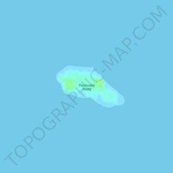 Pajumajan Island topographic map, elevation, terrain