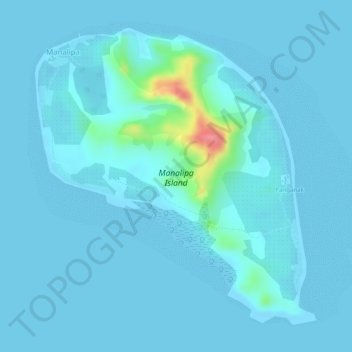 Malanipa Island topographic map, elevation, terrain