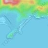 Praia Vermelha do Norte topographic map, elevation, terrain
