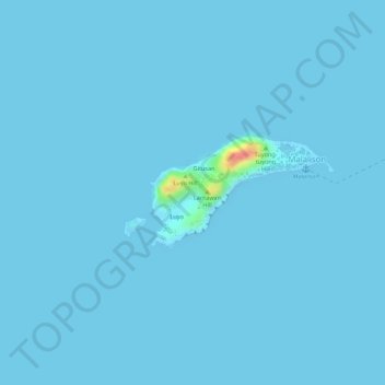 Malalison Island topographic map, elevation, terrain
