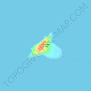 West Nalaut Island topographic map, elevation, terrain