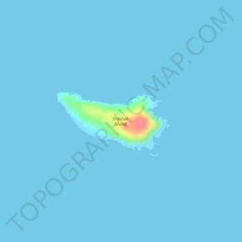 Ingalan Island topographic map, elevation, terrain