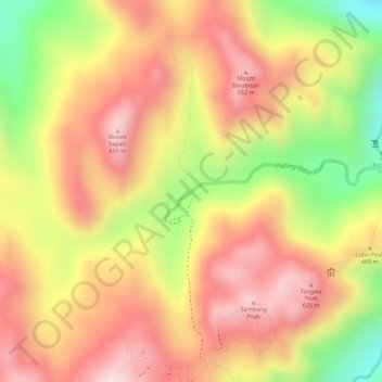 Kaliwa River (Kaliwa Watershed topographic map, elevation, terrain