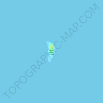 Zapato Menor Island topographic map, elevation, terrain