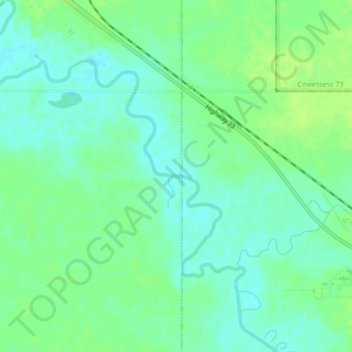 Wascana Creek topographic map, elevation, terrain