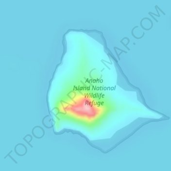 Anaho Island topographic map, elevation, terrain
