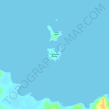 Cambugan Island topographic map, elevation, terrain