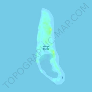 Mataja Island topographic map, elevation, terrain