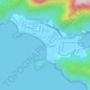Praia do Lázaro topographic map, elevation, terrain