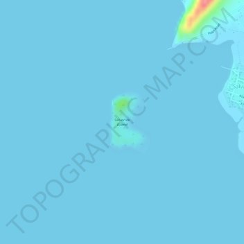 Salvacion Island topographic map, elevation, terrain