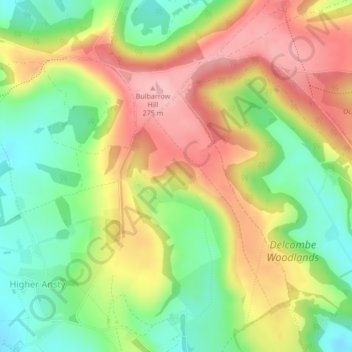 Hilton Wood topographic map, elevation, terrain