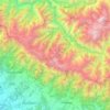 Dhauladhar topographic map, elevation, terrain