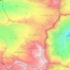 Gorner Glacier topographic map, elevation, terrain
