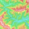 Valcellina topographic map, elevation, terrain
