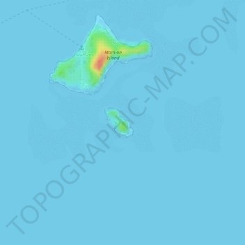 Antokon Island topographic map, elevation, terrain