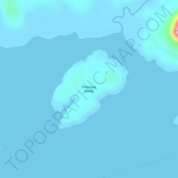 Parangan Island topographic map, elevation, terrain