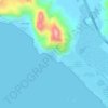 Playa Positano topographic map, elevation, terrain