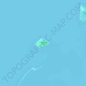 Parunponon Island topographic map, elevation, terrain