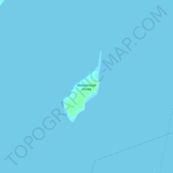 Malaumauan Island topographic map, elevation, terrain