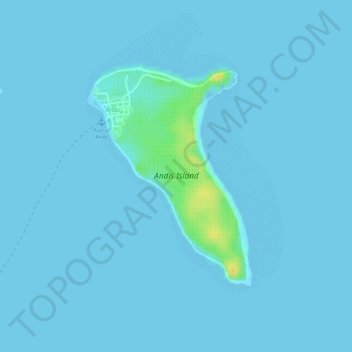 Andis Island topographic map, elevation, terrain