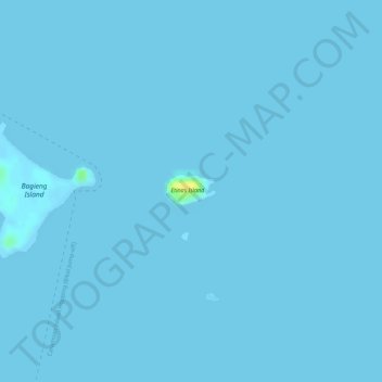Etinas Island topographic map, elevation, terrain