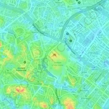 Istana topographic map, elevation, terrain