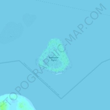 Banbanon Island topographic map, elevation, terrain