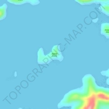 Bakbak Island topographic map, elevation, terrain