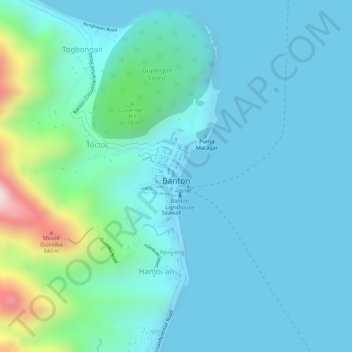 Rizal Park topographic map, elevation, terrain