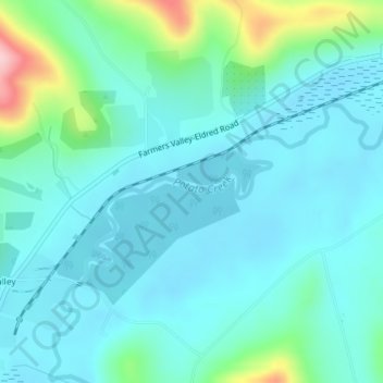 Potato Creek topographic map, elevation, terrain