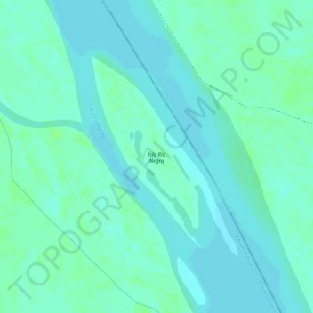 Isla Río Negro topographic map, elevation, terrain